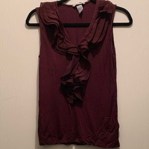 🦋 3/$9 H & M Purple ruffle top